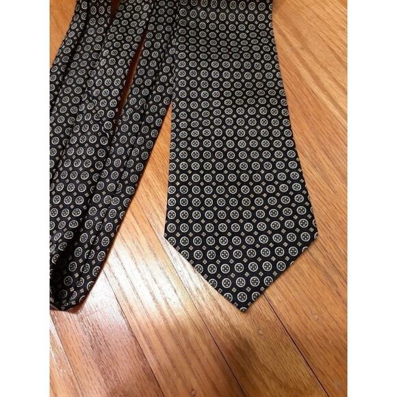 Master man gray white navy silk tie handmade - Picture 1 of 3